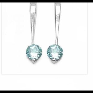 Swiss blue topaz earrings